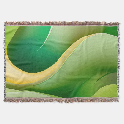 Moderne abstrakte grüne Wellenwanduhr Decke (Vorderseite)