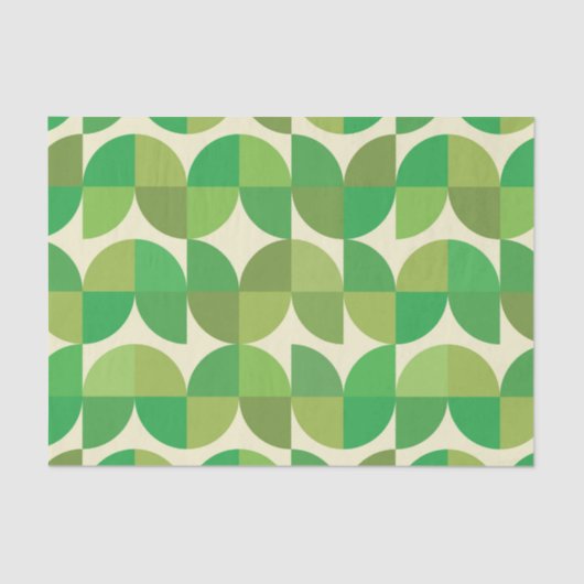 Moderne Abstrakte Grünformen des Mittelalters Seidenpapier (Vorderseite)