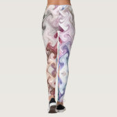 moderne abstrakte H,i Buchstaben bunt Wirble Wirku Leggings (Rückseite)