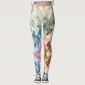 moderne abstrakte H,i Buchstaben bunt Wirble Wirku Leggings (Vorderseite)