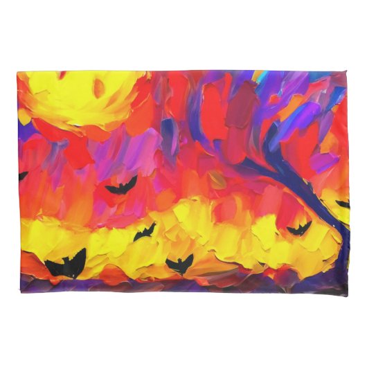 Moderne Abstrakte Halloween-Nacht Kissenbezug (Vorderseite)