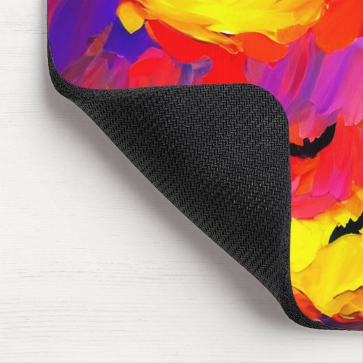 Moderne Abstrakte Halloween-Nacht Mousepad (Ecke)