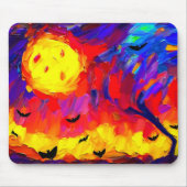 Moderne Abstrakte Halloween-Nacht Mousepad (Vorne)