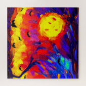 Moderne Abstrakte Halloween-Nacht Puzzle (Horizontal)