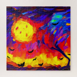 Moderne Abstrakte Halloween-Nacht Puzzle