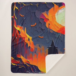 Moderne Abstrakte Halloween-Nacht Sherpadecke