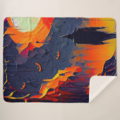 Moderne Abstrakte Halloween-Nacht Sherpadecke (Vorderseite (Horizontal))