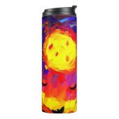 Moderne Abstrakte Halloween-Nacht Thermosbecher (Nach links gedreht)