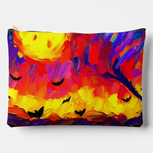 Moderne Abstrakte Halloween-Nacht Zubehörtasche (Vorderseite)