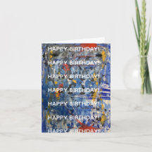 Moderne abstrakte Happy Birthday-Karte