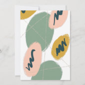 Moderne Abstrakte Heirat feiert jetzt Spätsehen Einladung (Rückseite)