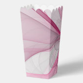 Moderne abstrakte hellrosa graue Fraktal-Design Geschenkschachtel (Rückseite)