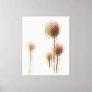 Moderne Abstrakte Herbst-Blume Bäume #2 Leinwanddruck