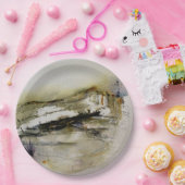 Moderne Abstrakte Herbstfarbe Pappteller (Party)