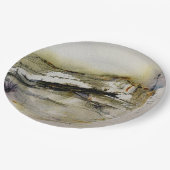 Moderne Abstrakte Herbstfarbe Pappteller (Schrägansicht)