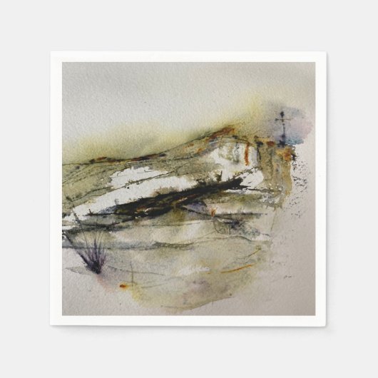 Moderne Abstrakte Herbstfarbe Serviette (Vorderseite)