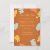 Moderne abstrakte Herbstwärme Eleganz Save The Date (Vorderseite)