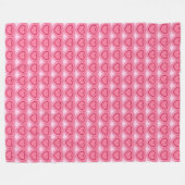 Moderne Abstrakte Herzen - Azalea Pink Fleecedecke (Vorderseite (Horizontal))