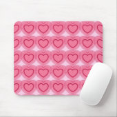 Moderne Abstrakte Herzen - Azalea Pink Mousepad (Mit Mouse)