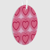 Moderne Abstrakte Herzen - Azalea Pink Ornament (Vorderseite)