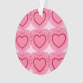 Moderne Abstrakte Herzen - Azalea Pink Ornament (Vorderseite)