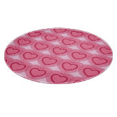 Moderne Abstrakte Herzen - Azalea Pink Schneidebrett (Ecke)