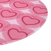 Moderne Abstrakte Herzen - Azalea Pink Schneidebrett (Ecke)