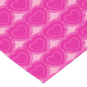 Moderne Abstrakte Herzen - Fuchsia Pink Kurzer Tischläufer (Ecke)