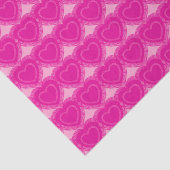 Moderne Abstrakte Herzen - Fuchsia Pink Seidenpapier (Ausschnitt)