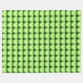 Moderne Abstrakte Herzen - Limettengrün Fleecedecke (Vorderseite (Horizontal))