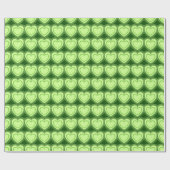 Moderne Abstrakte Herzen - Limettengrün Geschenkpapier (Flach)
