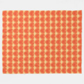Moderne Abstrakte Herzen - Mandarin Orange Fleecedecke (Vorderseite (Horizontal))