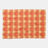 Moderne Abstrakte Herzen - Mandarin Orange Handtuch (Horizontal)