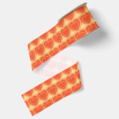 Moderne Abstrakte Herzen - Mandarin Orange Ripsband (Rückseite)