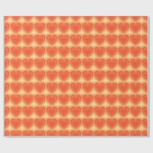 Moderne abstrakte Herzen - Mandarine Geschenkpapier (Flach)