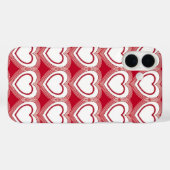 Moderne Abstrakte Herzen - Rot und Weiß Case-Mate iPhone Hülle (Rückseite (Horizontal))