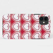 Moderne Abstrakte Herzen - Rot und Weiß Case-Mate iPhone Hülle (Rückseite (Horizontal))