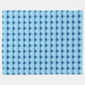 Moderne Abstrakte Herzen - Sky Blue und Cobalt Fleecedecke (Vorderseite (Horizontal))