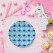 Moderne Abstrakte Herzen - Sky Blue und Cobalt Pappteller (Party)