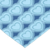 Moderne Abstrakte Herzen - Sky Blue und Cobalt Tischdecke (Schrägansicht)