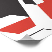 Moderne Abstrakte Hexagon Geometrie Art Poster (Ecke)