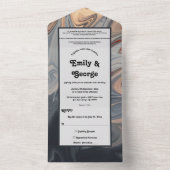 Moderne, Abstrakte Hochzeit All In One Einladung (Innen Boden)