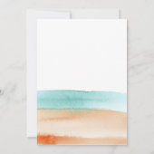 Moderne Abstrakte Hochzeit am Ocean Beach Einladung (Rückseite)