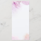 Moderne Abstrakte Hochzeit am Strand Menükarte (Rückseite)