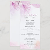 Moderne Abstrakte Hochzeit am Strand Menükarte (Vorne/Hinten)