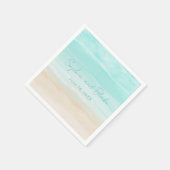 Moderne Abstrakte Hochzeit am Strand Serviette (Ecke)