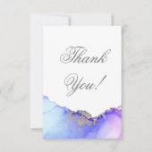 Moderne Abstrakte Hochzeit Dankeskarte (Vorderseite)