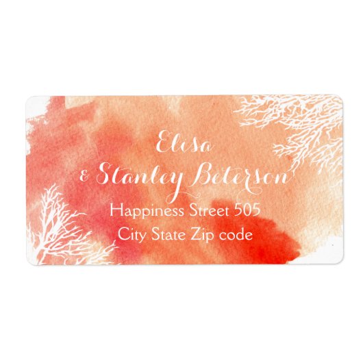 Moderne abstrakte Hochzeit des Korallenriffs (Vorne)