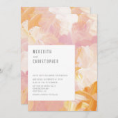 Moderne Abstrakte Hochzeit Einladung (Vorne/Hinten)