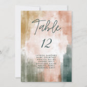 Moderne Abstrakte Hochzeit im Herbst Sitznummer (Vorderseite)